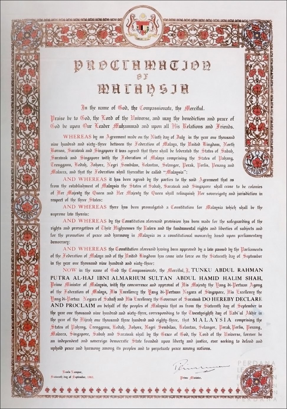 Proclamation of Malaysia