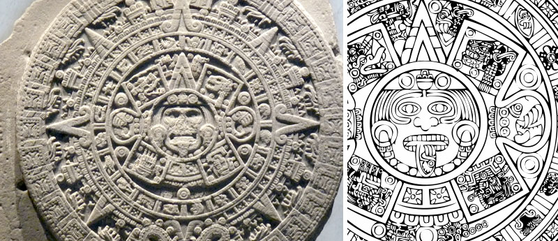 Aztec sun stone