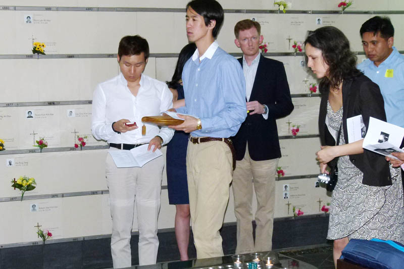 A service of Remembrance for Emil in Singapore, 2010